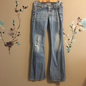 BKE distressed Sabrina jeans 27 tall, long
